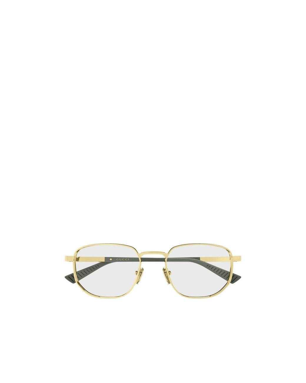 Gucci White Eyewear Panthos Frame Glasses for men