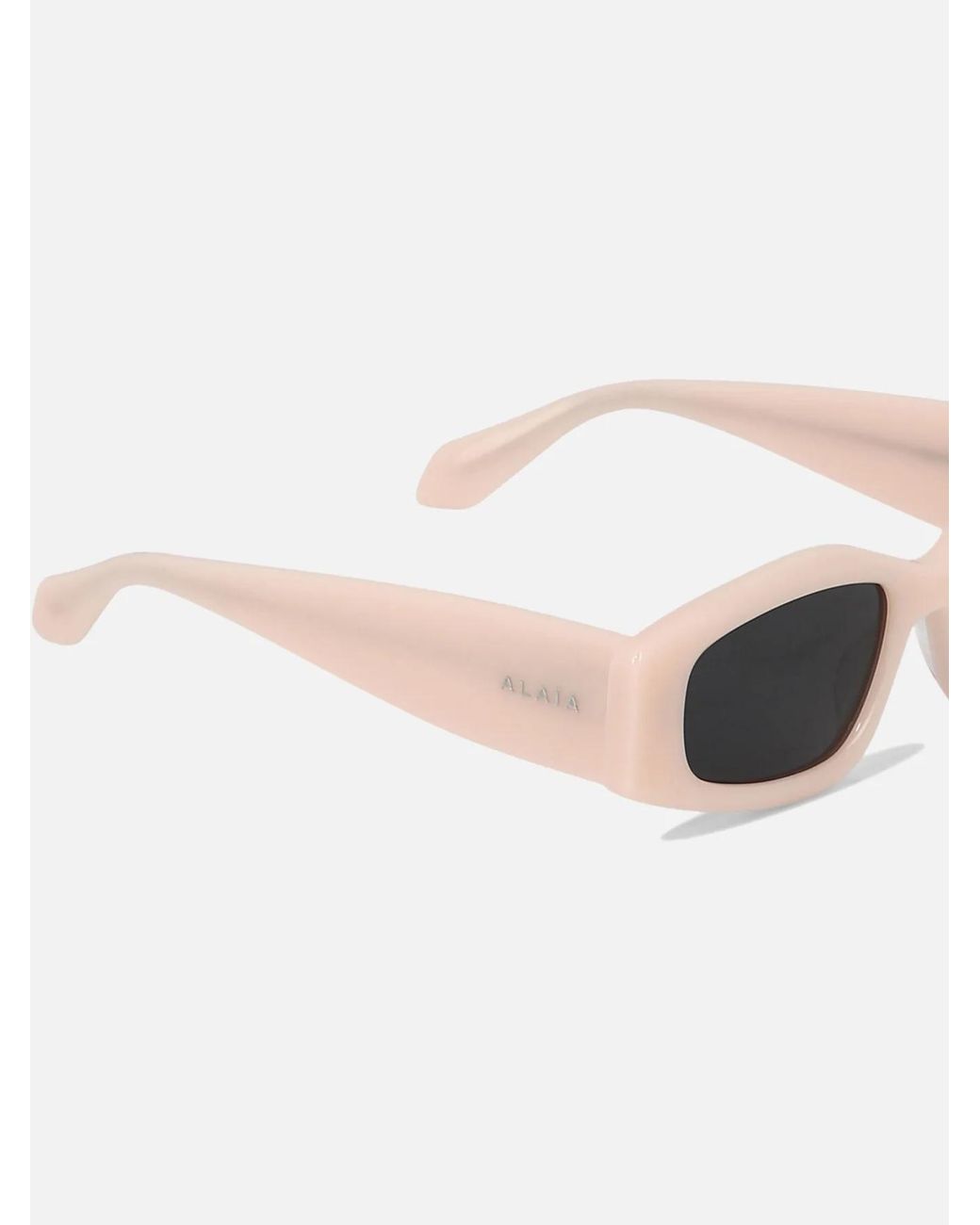 Alaïa White Geometric Sunglasses