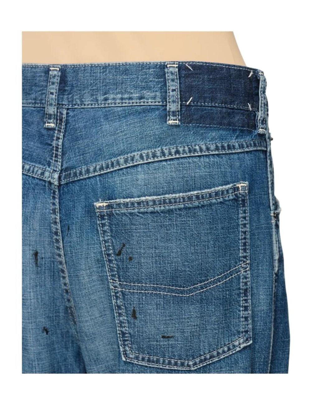 Maison Margiela Blue Treated Denim Jeans