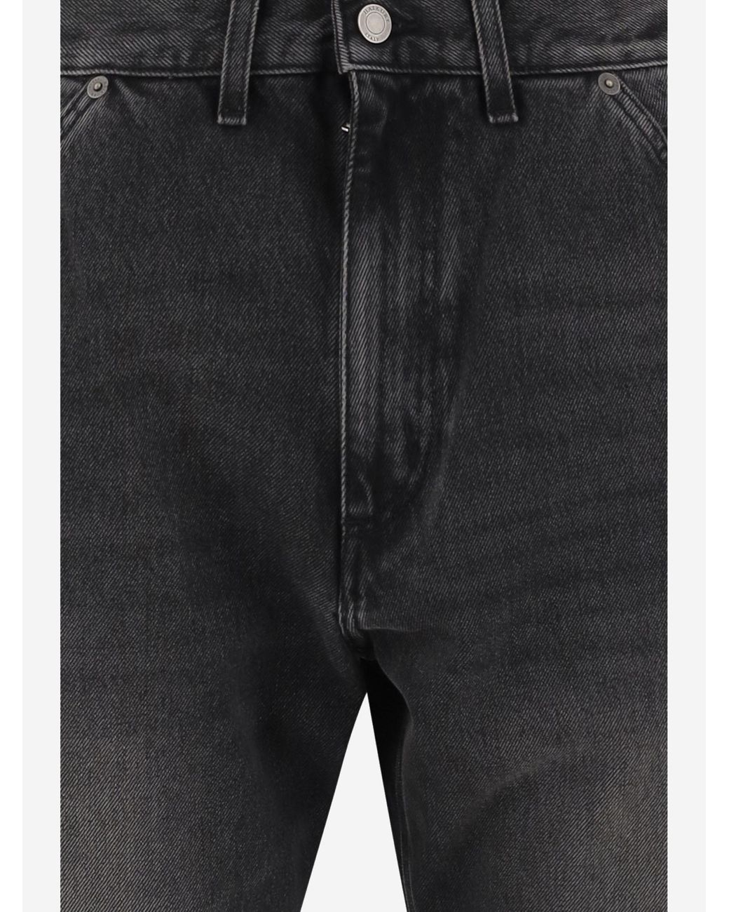 Haikure Black Mid-Waisted Straight-Leg Jeans for men