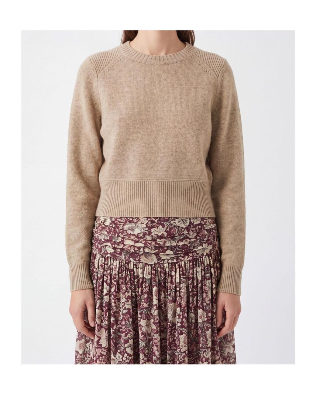 Isabel Marant Natural Crewneck Knitted Jumper