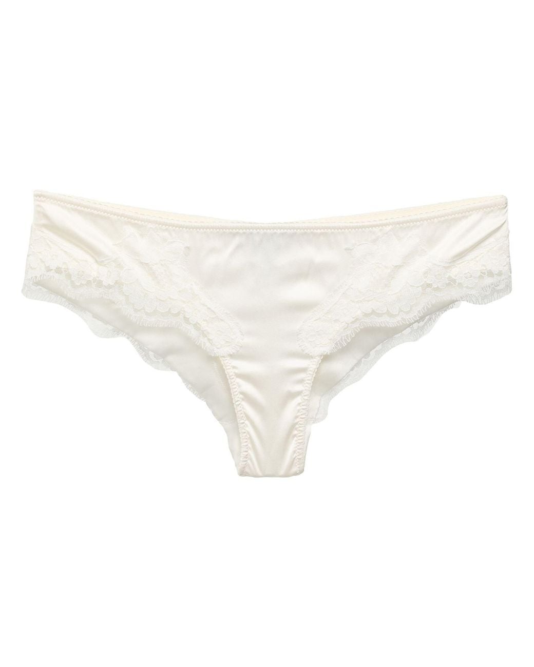 Dolce & Gabbana White Plain Satin Panties
