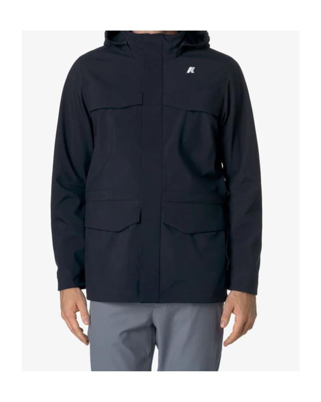 K-Way Blue Manphy Bonded Jacket for men