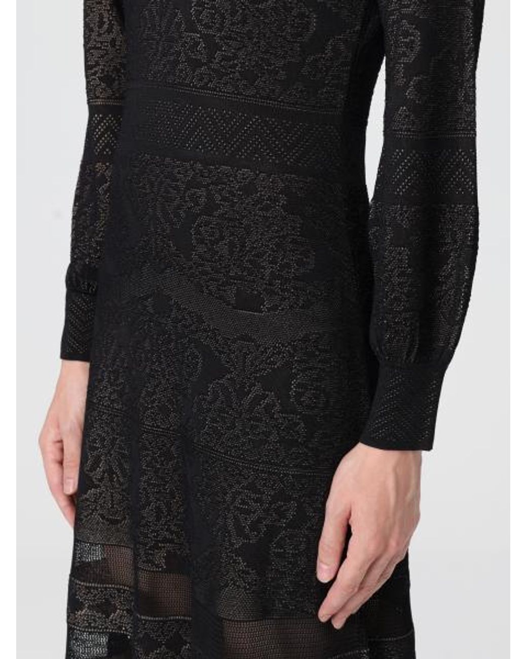 Twinset Black V-Neck Maxi Dress