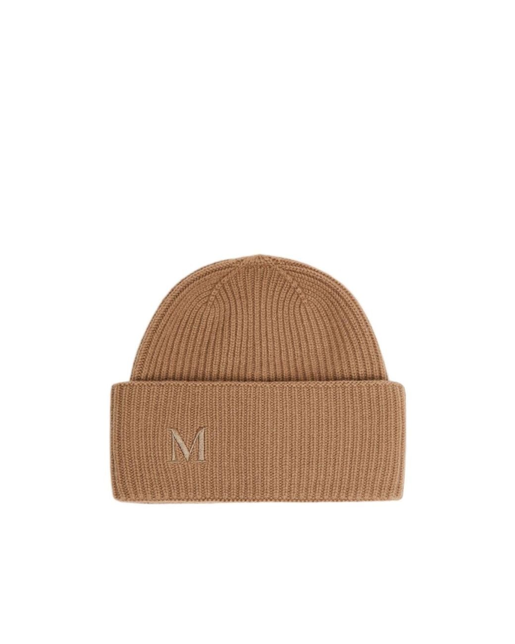 Max Mara Brown Mmretina Ribbed Beanie