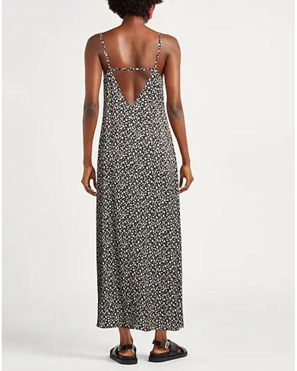 MAX&Co. Gray Fitted Floral Dress