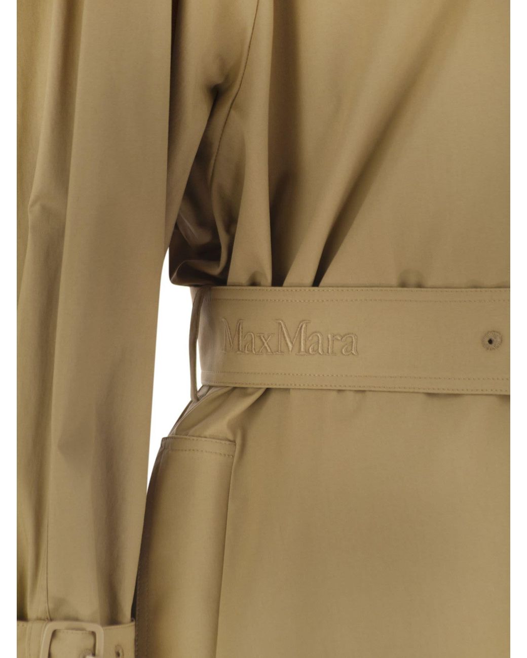Max Mara Natural Epoche Button Detailed Belted Coat
