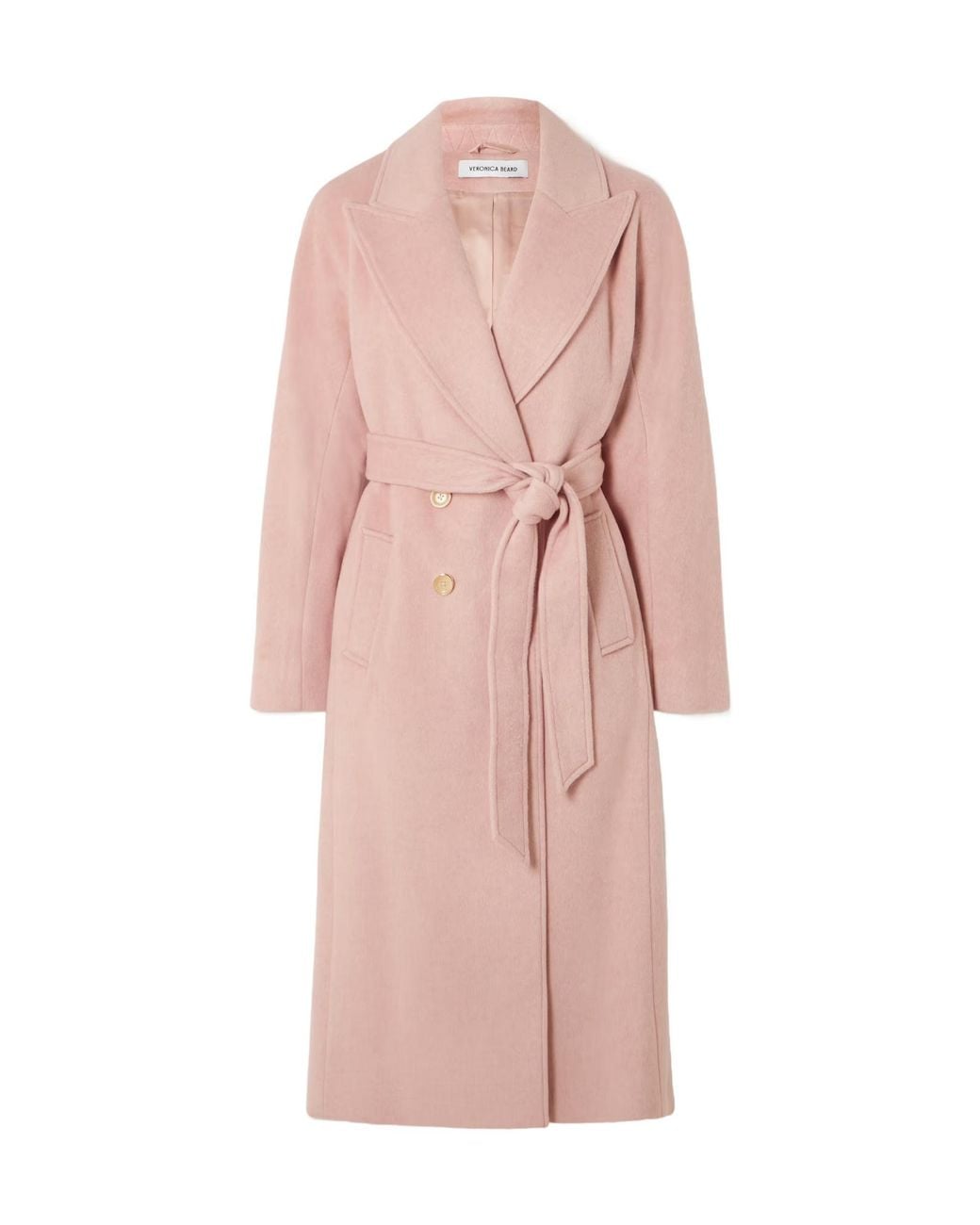 Veronica Beard Pink Double-Breasted Coat