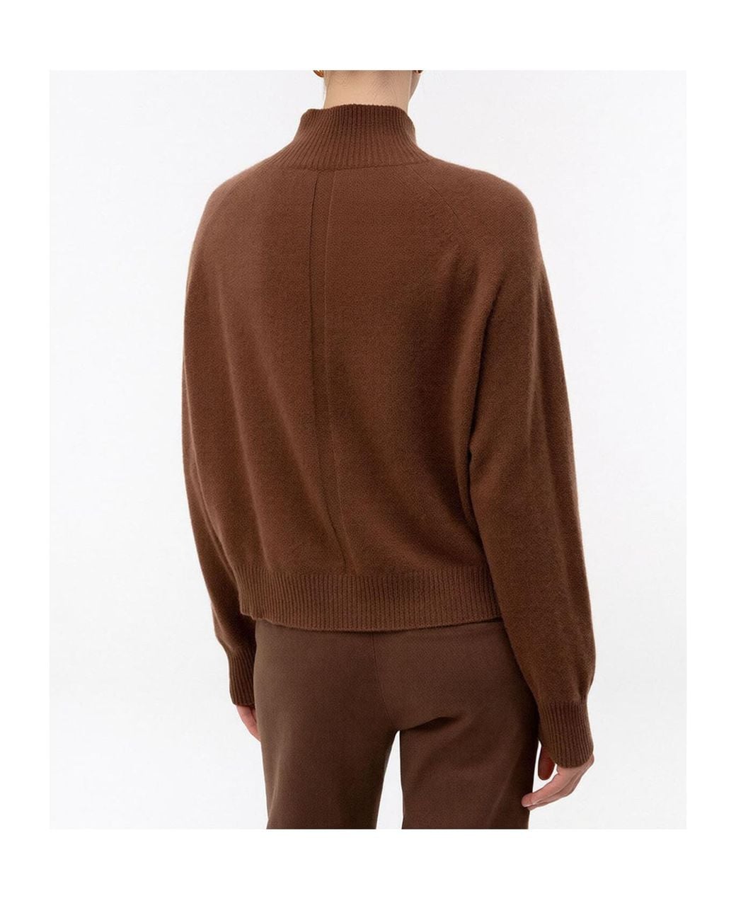 Marella Brown Ribbed Knit Sweater