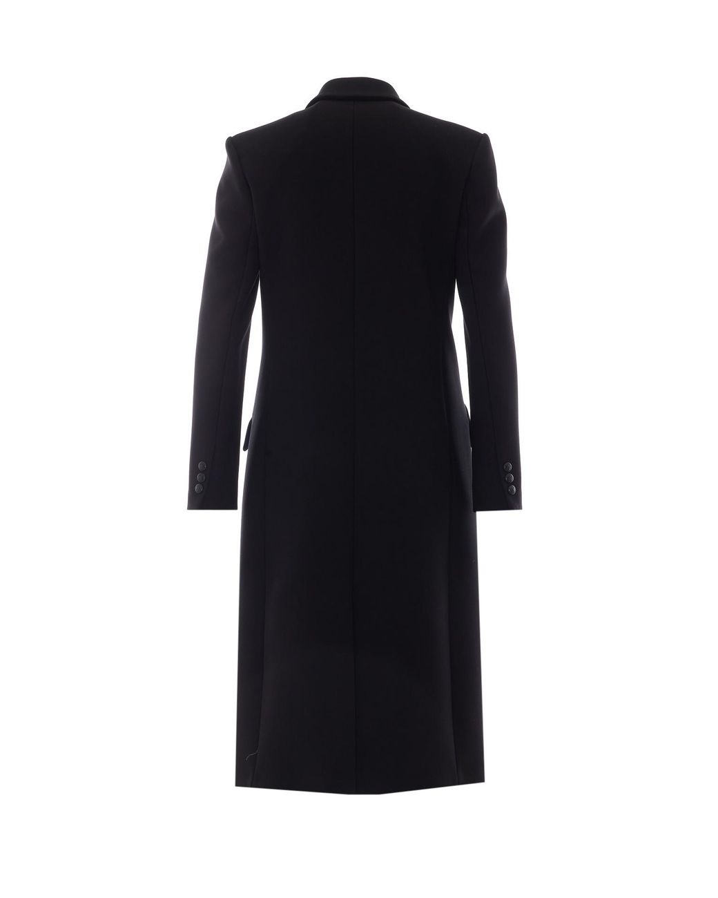 Elisabetta Franchi Black Double-Breasted Long Coat