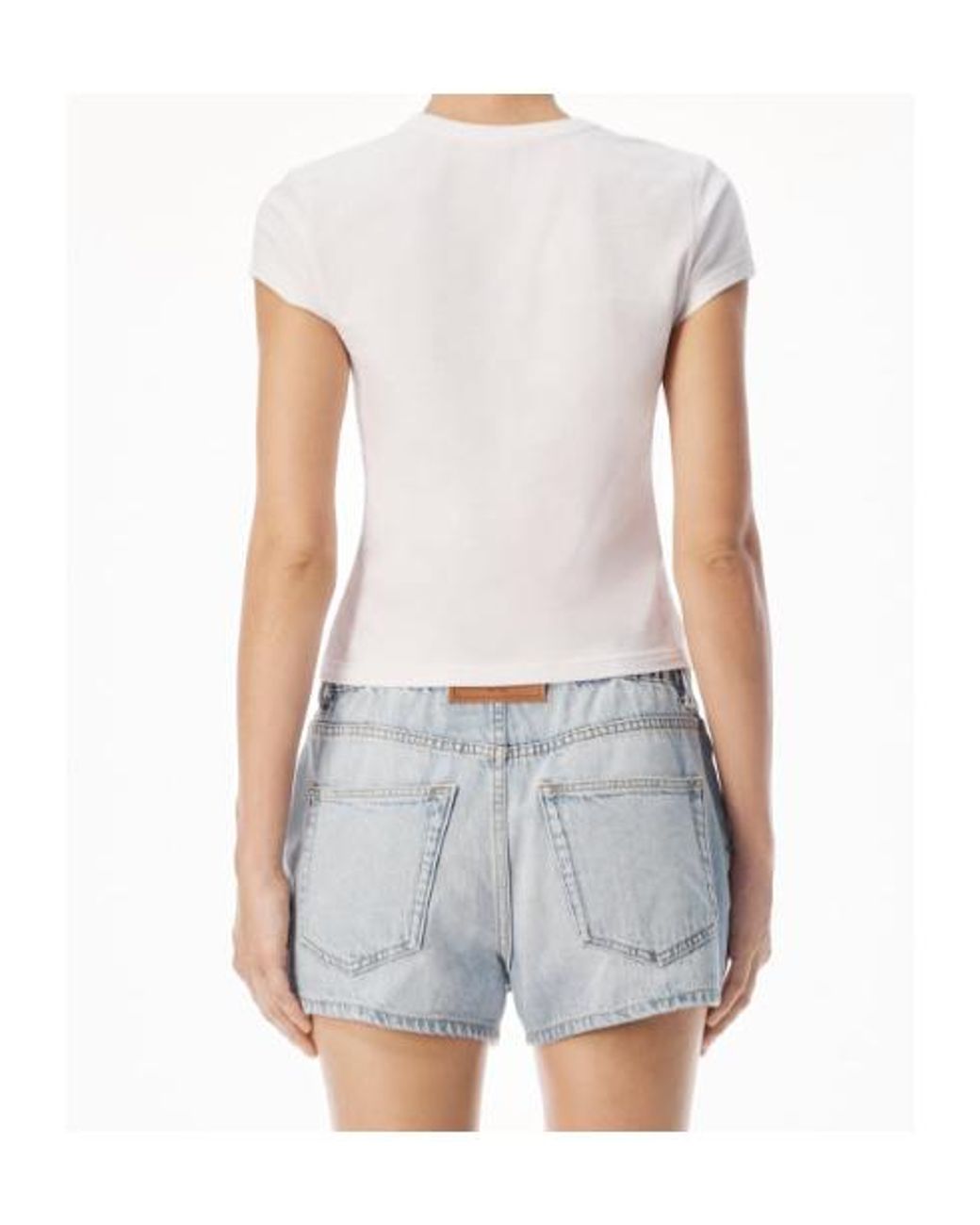 Alexander Wang White Pinwheel Crystal-Embellished T-Shirt