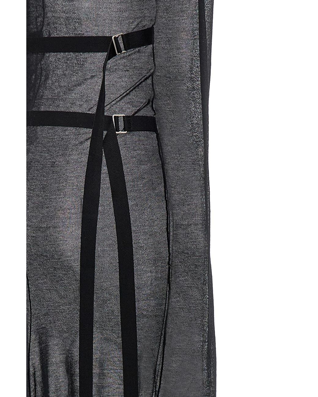 Ann Demeulemeester Multicolor Long Sleeved Crewneck Maxi Dress