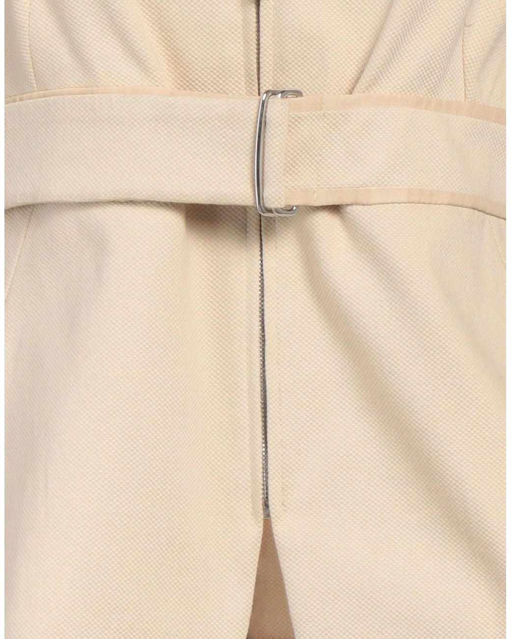 Sportmax Natural Minimalist Long Sleeve Coat