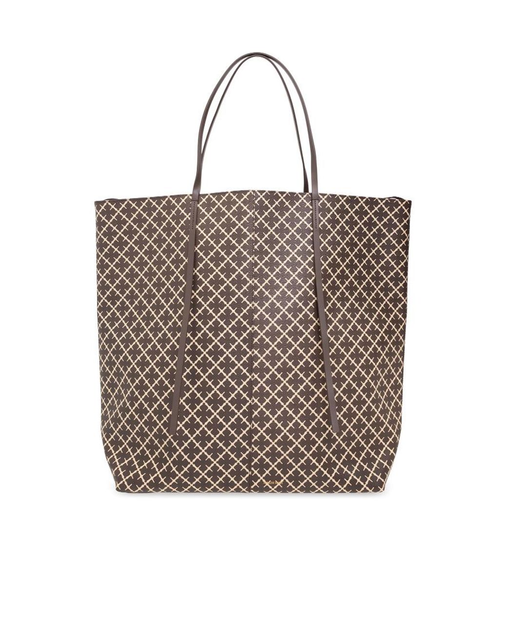 By Malene Birger Brown Signature Pattern Tote Bag