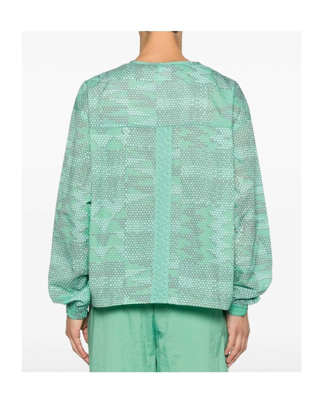 PUMA Green Patterned Zip-Up Jacket for men