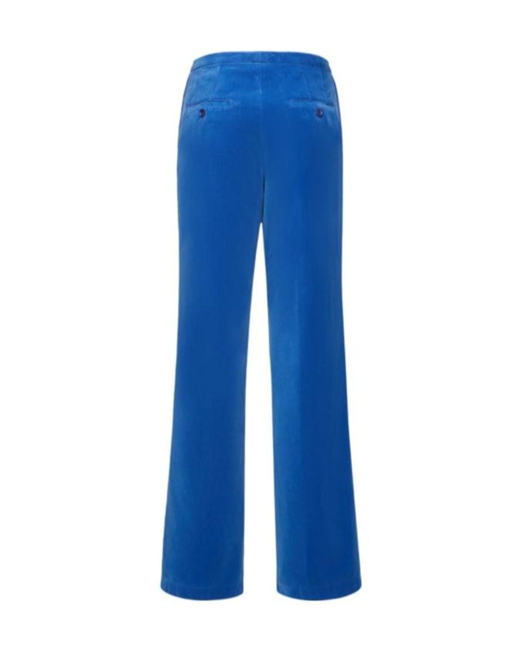 Aspesi Blue Velvet High-Waisted Casual Pants