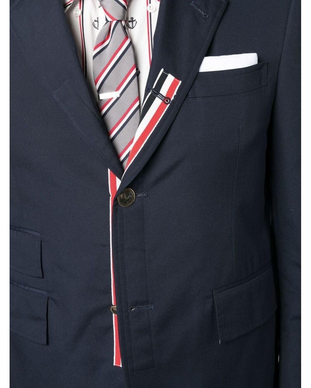 Thom Browne Blue Single-Breasted Tailored Blazer for men