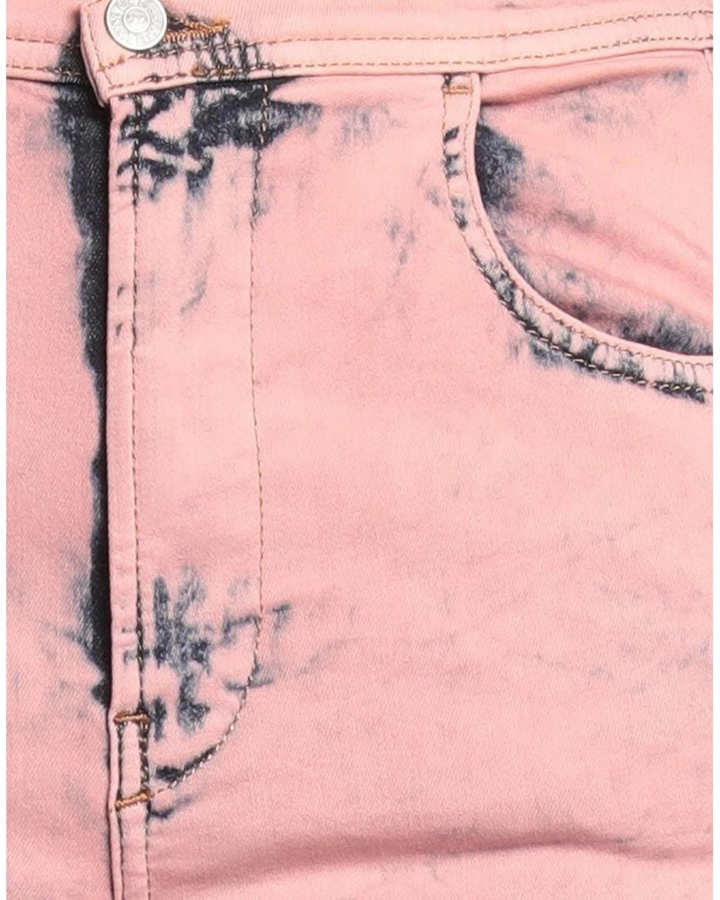 DIESEL Pink Plain Colour Denim Shorts