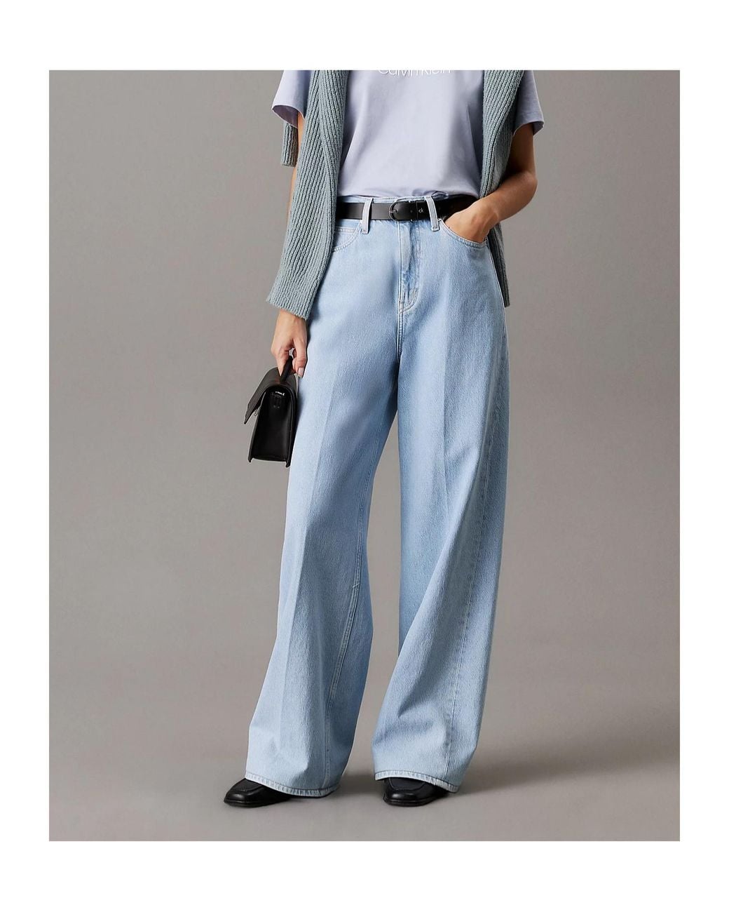 Calvin Klein Blue Wide-Leg Jeans