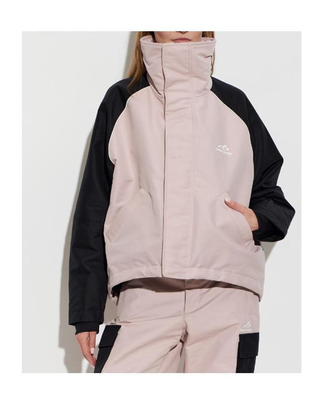 Balenciaga Multicolor Long-Sleeve Stand-Collar Ski Jacket