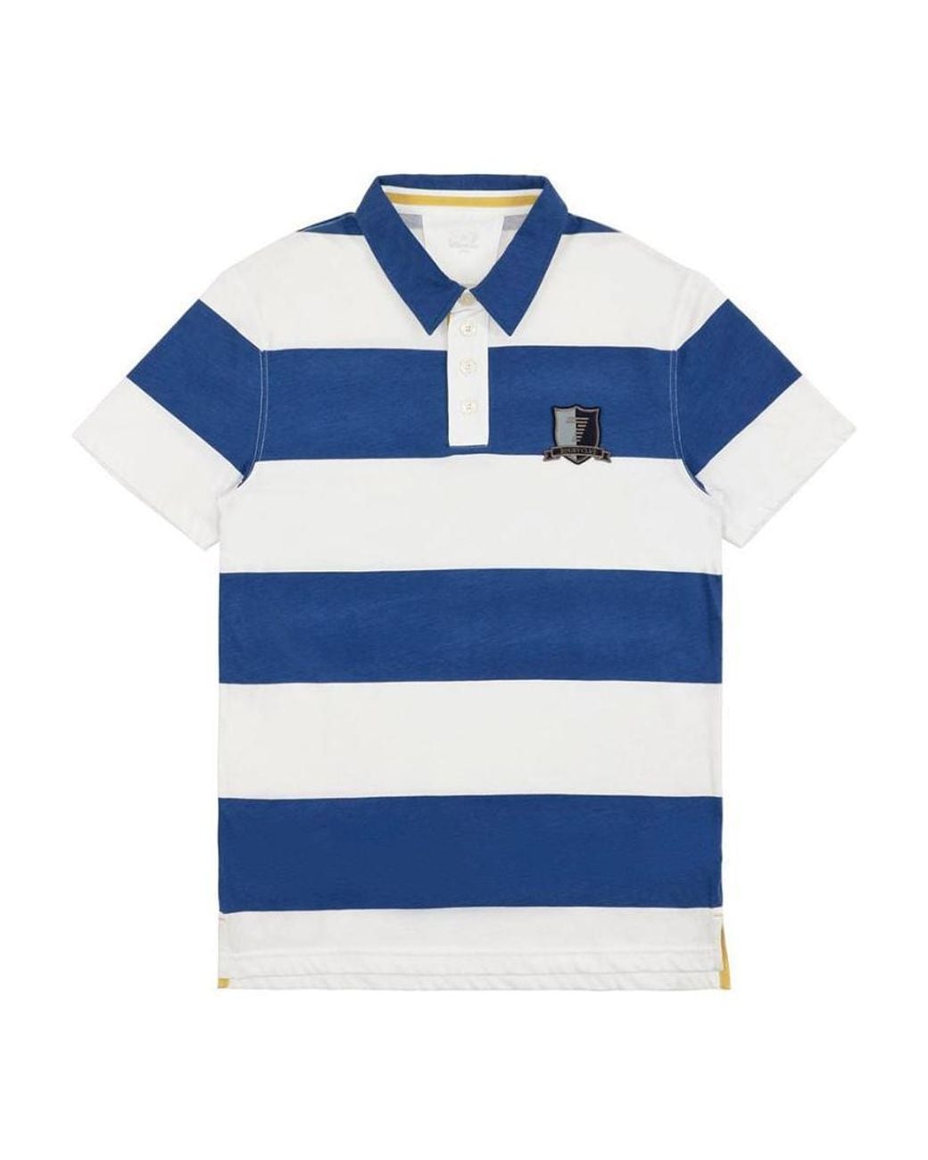 EA7 Blue Logo Patch Polo Shirt for men