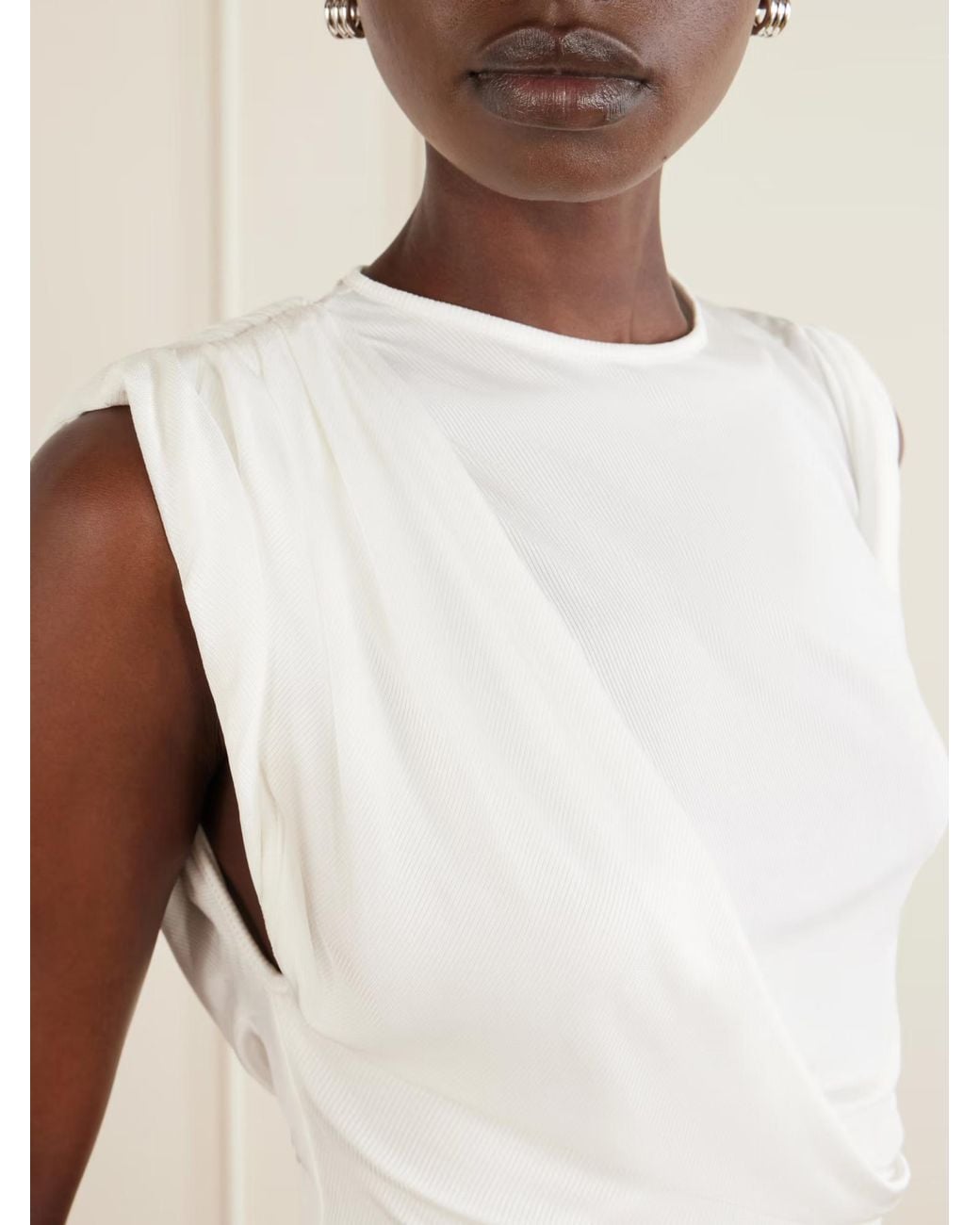 Christopher Esber White Verve Draped Top