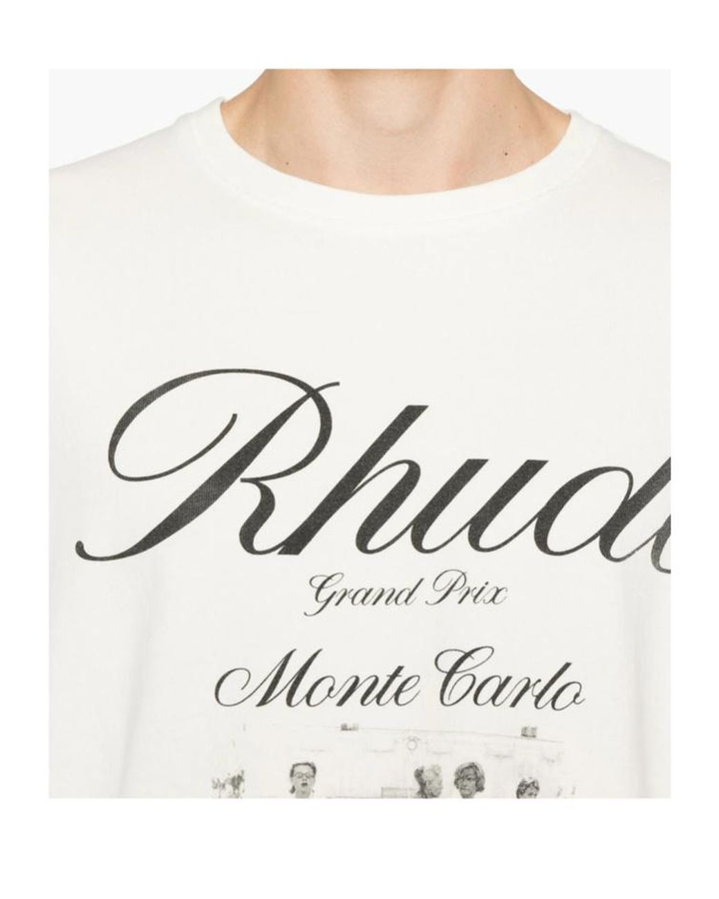 Rhude White Monte Carlo Graphic T-Shirt for men