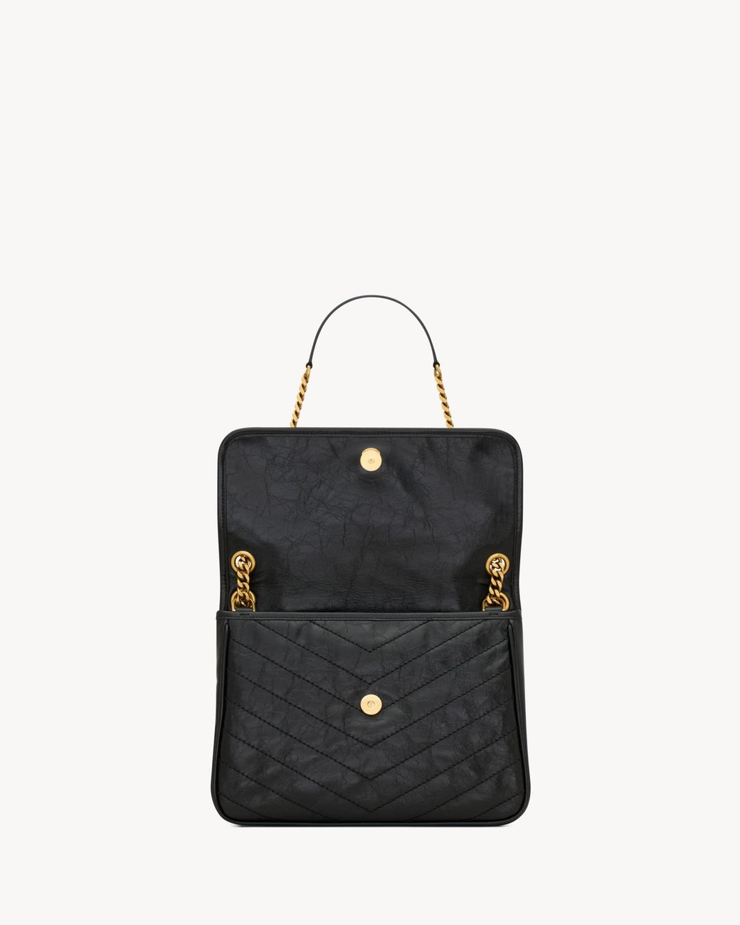Saint Laurent Black Niki Logo Plaque Shoulder Bag