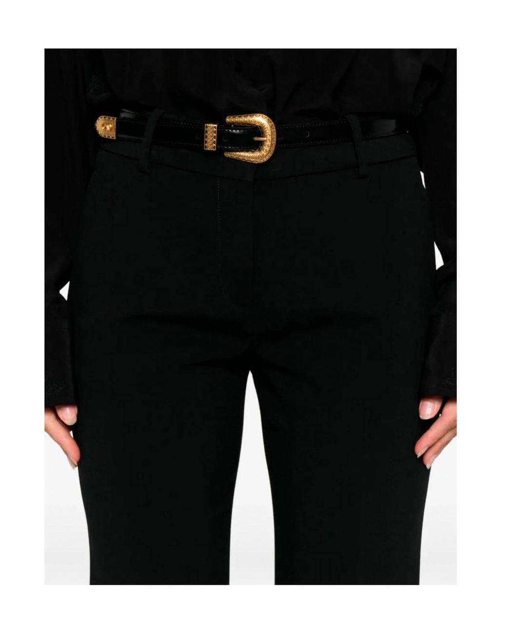 Ermanno Scervino Black Flared Bootcut Pants