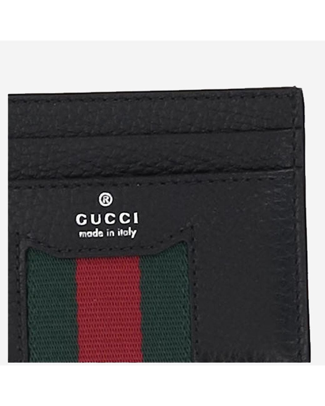 Gucci Black Web Trademark Bi-Fold Wallet for men