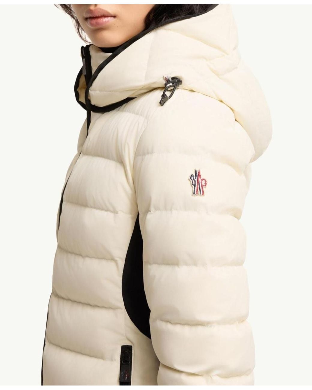 Moncler Natural Lamouras Hooded Down Ski Jacket