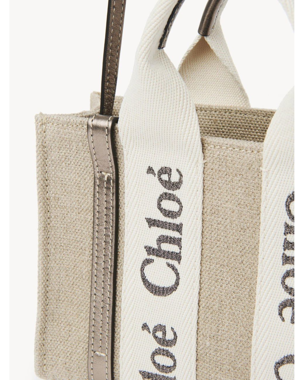 Chloé Metallic Chloé Mini Woody Tote Bag