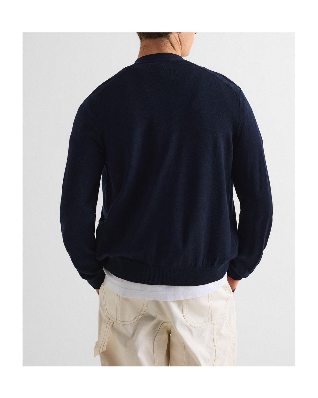 Maison Kitsuné Blue Vneck Knit Cardigan for men