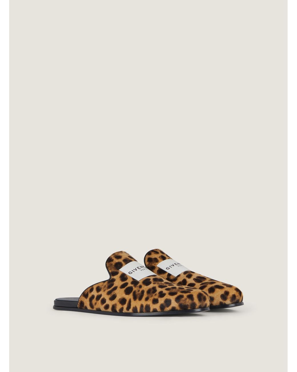 Givenchy Brown Leopard Printed Flat Mules