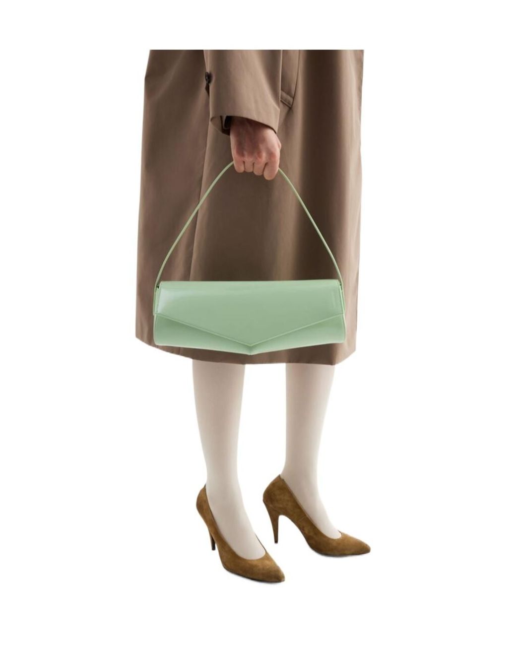 Jil Sander Green Kante Flap Shoulder