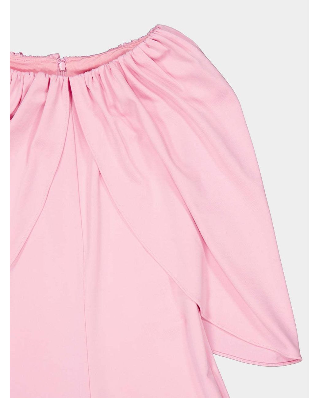 Roland Mouret Pink Gathered Cape Jersey Gown