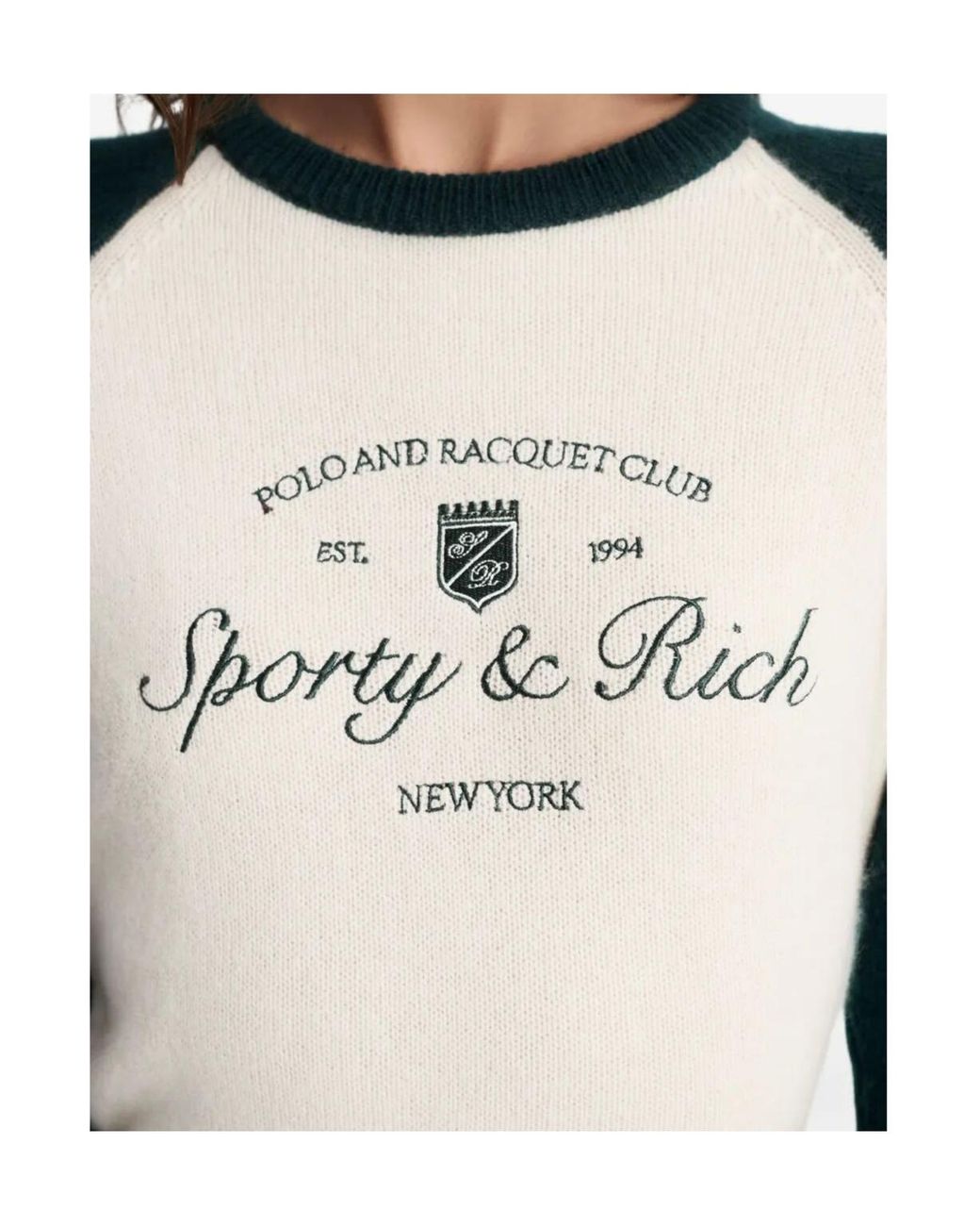 Sporty & Rich Blue Long-Sleeved Knitted Sweater