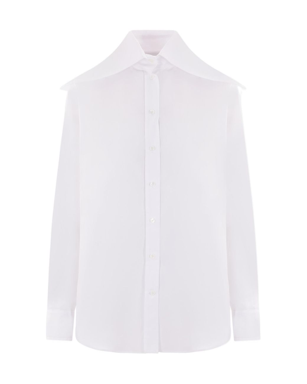 McQueen White Long Sleeved Buttoned Poplin Shirt