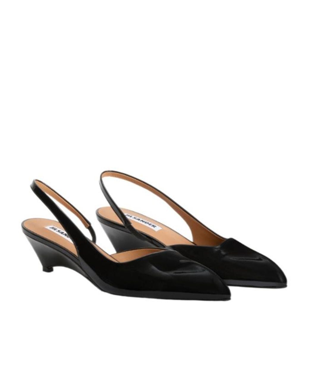 Jil Sander Multicolor Pointed Slingback Wedge Pumps