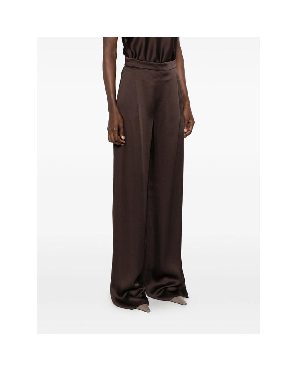 Max Mara Brown Wide-Leg Casual Pants