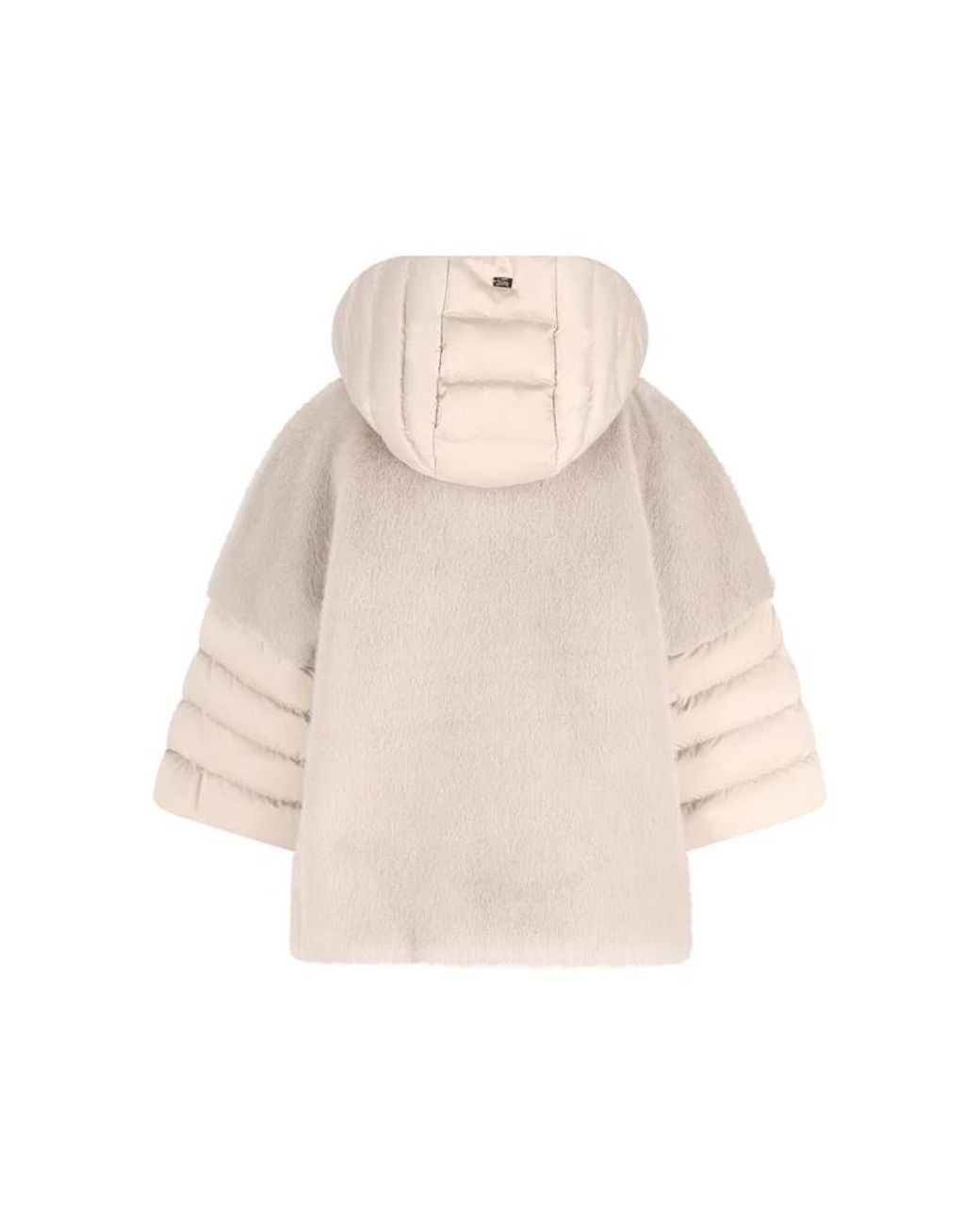 Herno Natural Satin Alternative Fur Cape
