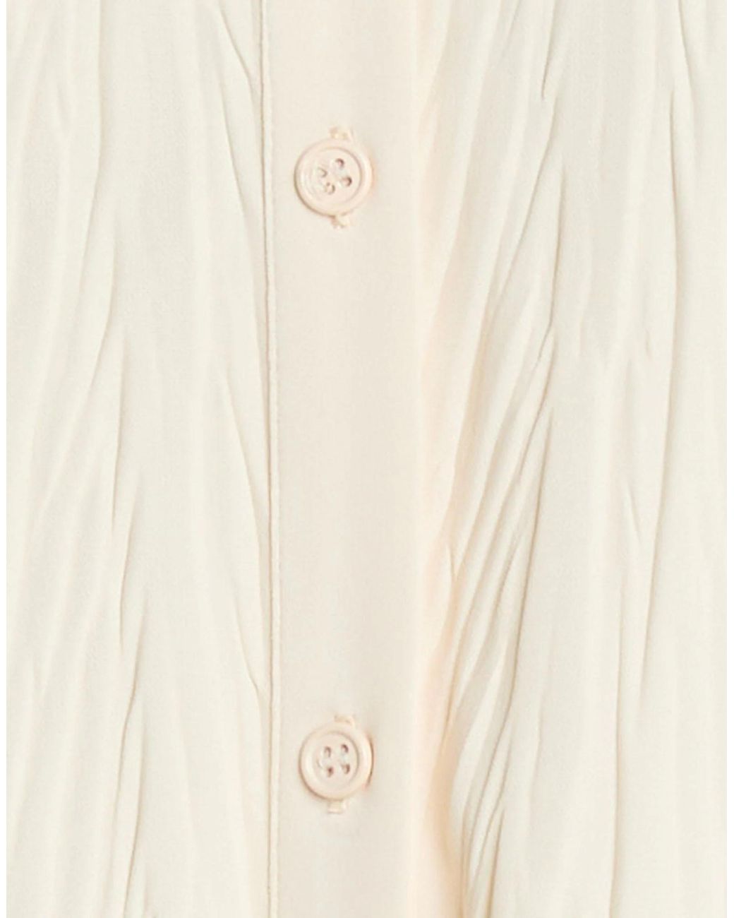 Max Mara White Solid-Color Long-Sleeved Shirt