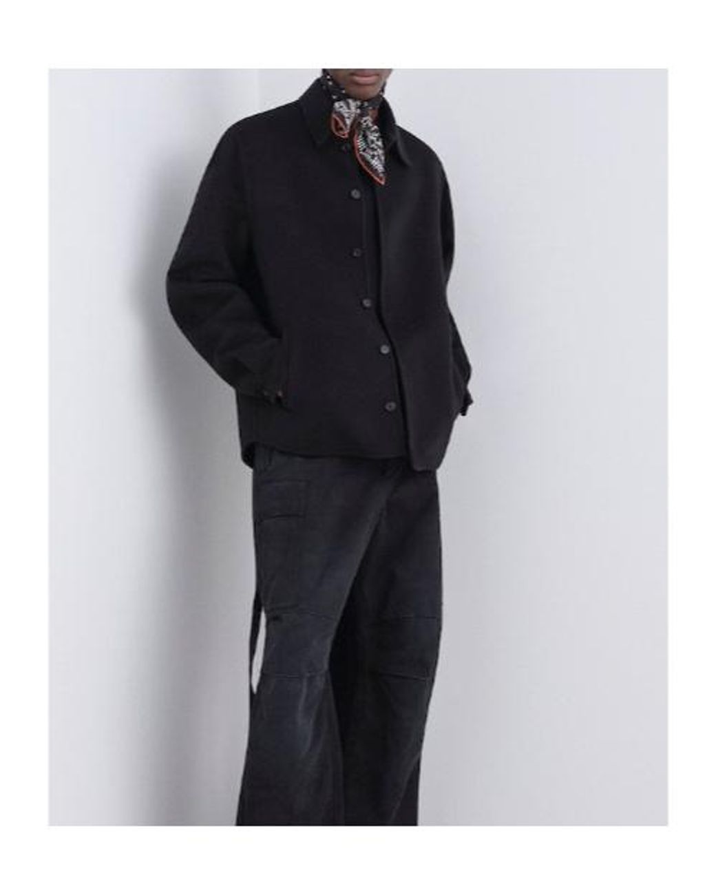 Fendi Black Long Sleeved Buttoned Blouson for men