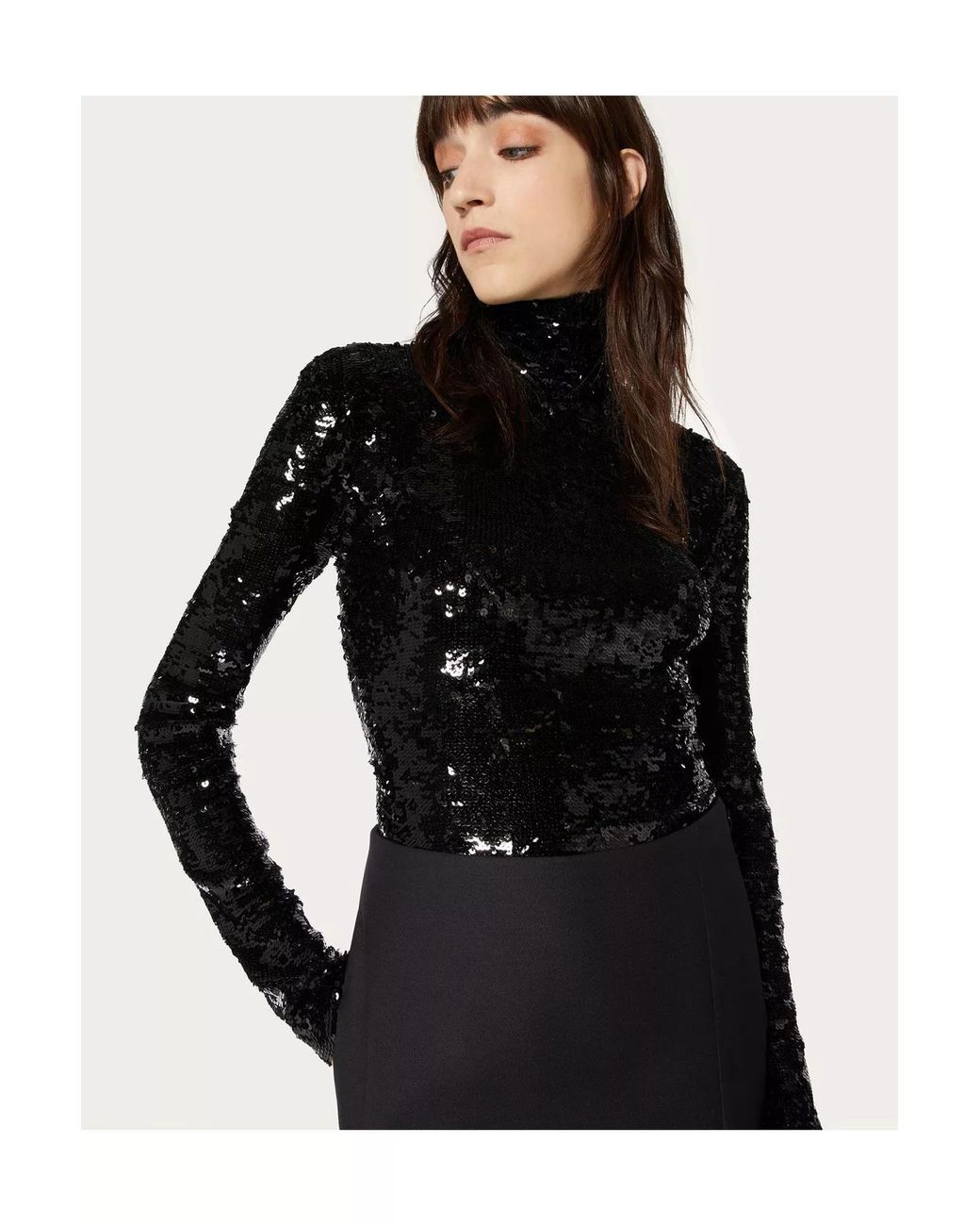 Valentino Black Sequin Top