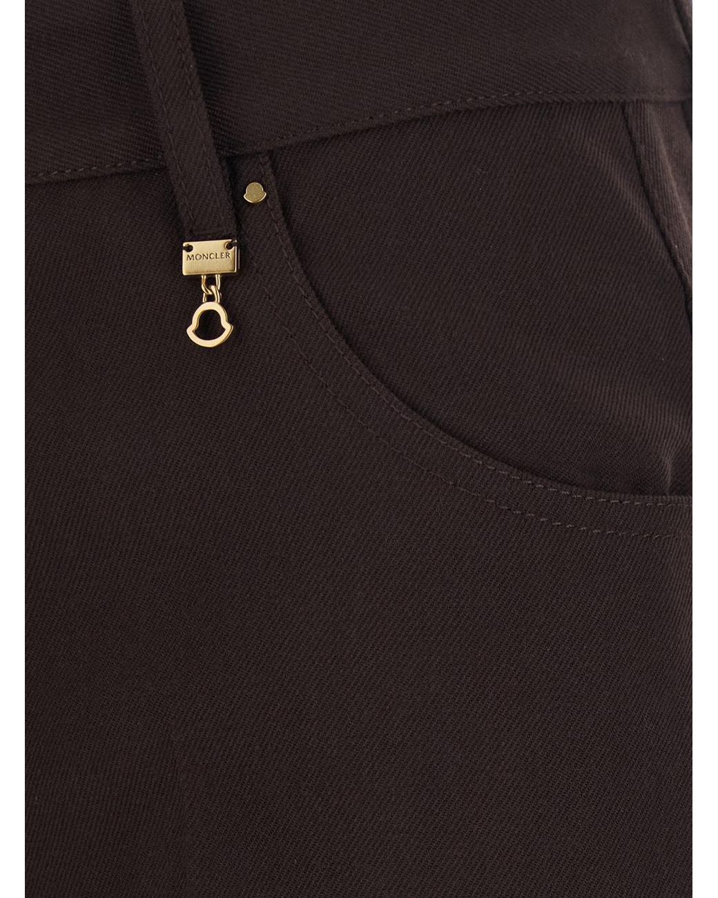 Moncler Brown Straight-Leg Pleated Trousers