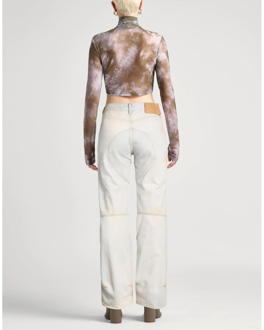MM6 by Maison Margiela White Five Pockets Tapered Jeans
