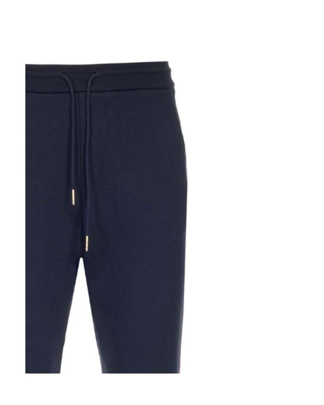 Thom Browne Blue Dark Logo Sweatpants for men