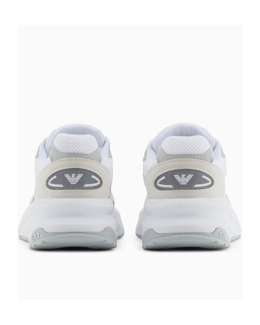 EA7 White Lace Up Sneakers for men