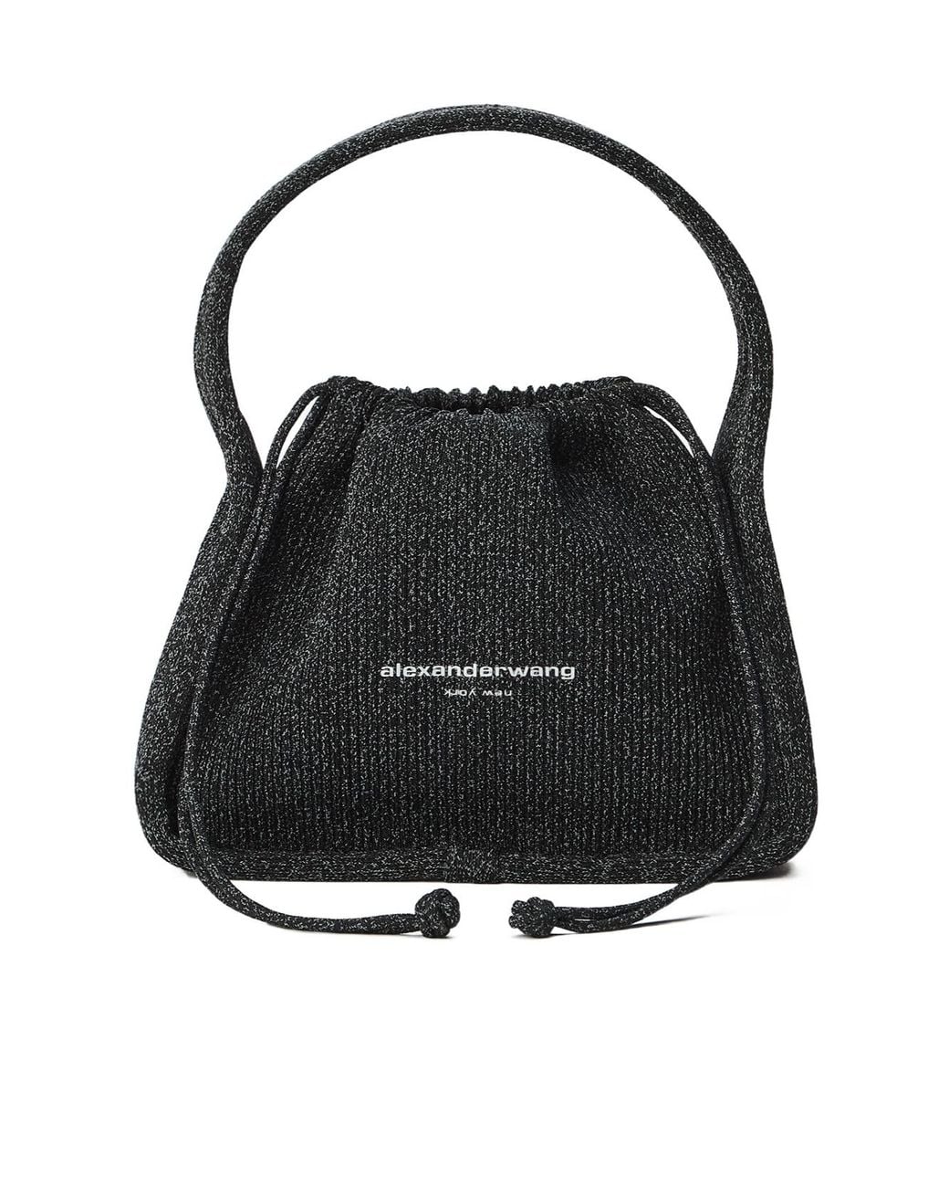 Alexander Wang Black Ryan Small Knit Tote Bag