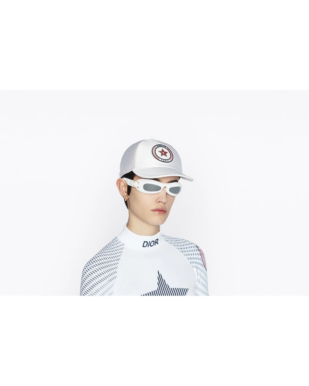 Dior White Eyewear Oval-Frame Sunglasses